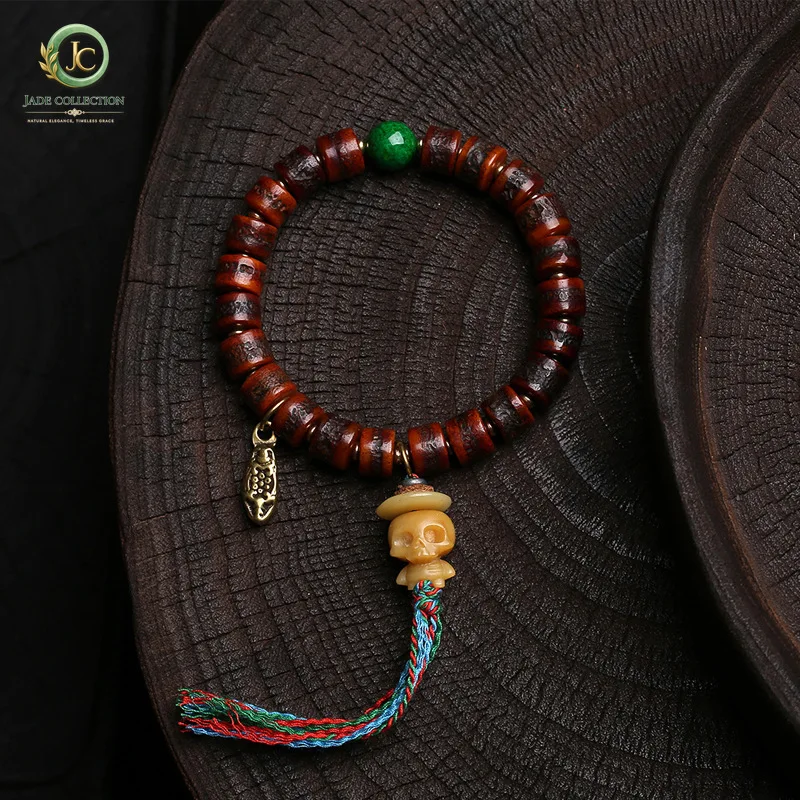 Tibetan Area Yak Beads Single-Wrap Bracelet Corpse Tuolin Bone Accessories Rosary