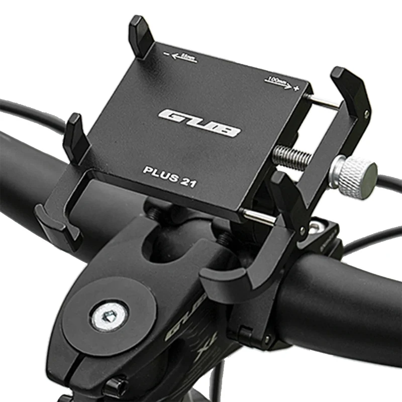 GUB PLUS 21 Motorcycle Bike Phone Holder Aluminum Alloy Cell Phone Holder Bracket Rotatable Adjustable Anti-slip Cycling Parts