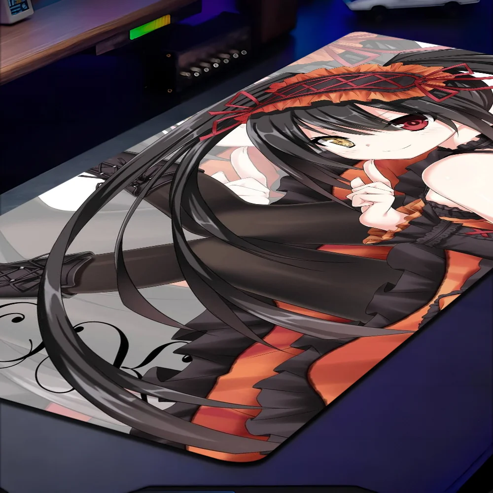 Tokisaki Kurumi In Stocked Large Mouse pad PC Computer mat Size for large Edge Locking Game Keyboard Pad