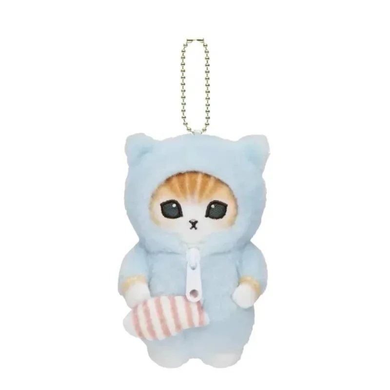 LLavero de muñeco de peluche de gato tiburón, planta en maceta Kawaii, colgante de Mofusand de dibujos animados, pijama de vestir cruzado de Anime, muñeca, mochila, dije