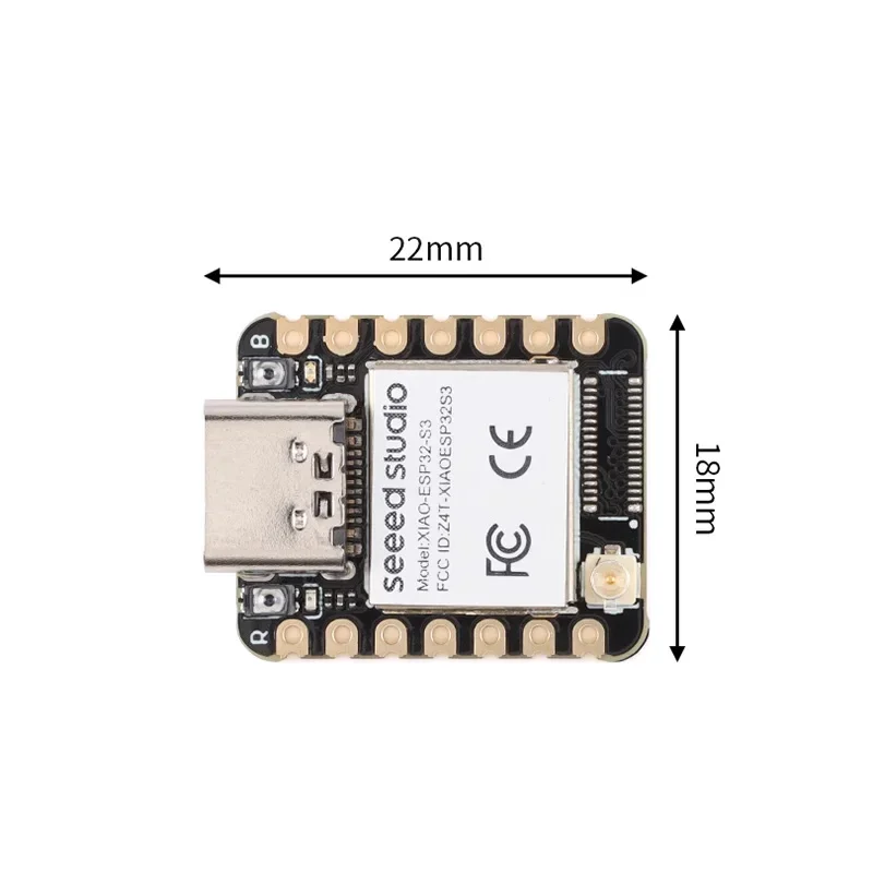 XIAO ESP32S3 2.4GHz Wi-Fi + Bluetooth BLE 5.0 módulo de placa de desenvolvimento dual-core