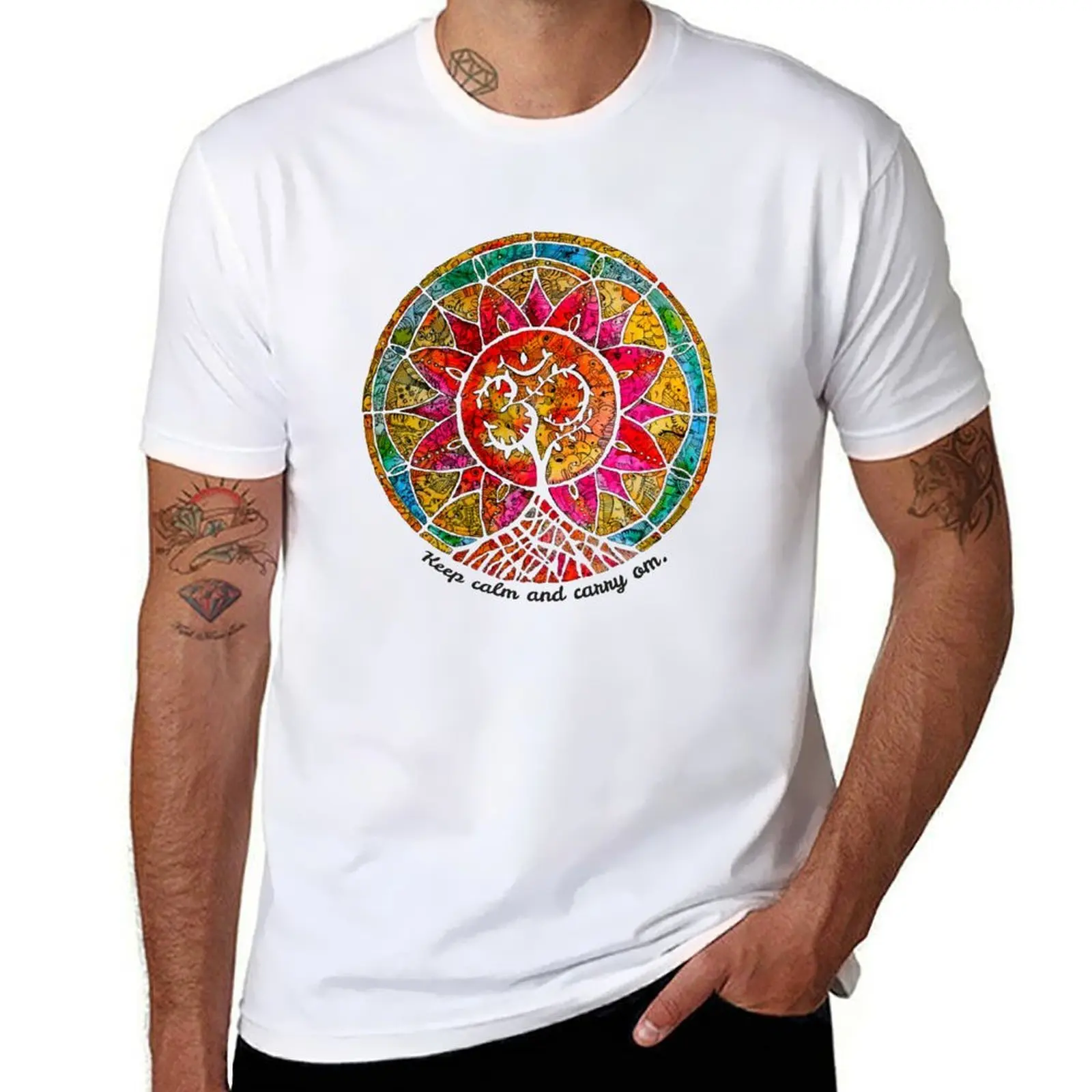 

Carry Om Tree Of Life Mandala T-Shirt Christmas Theme Tee Top