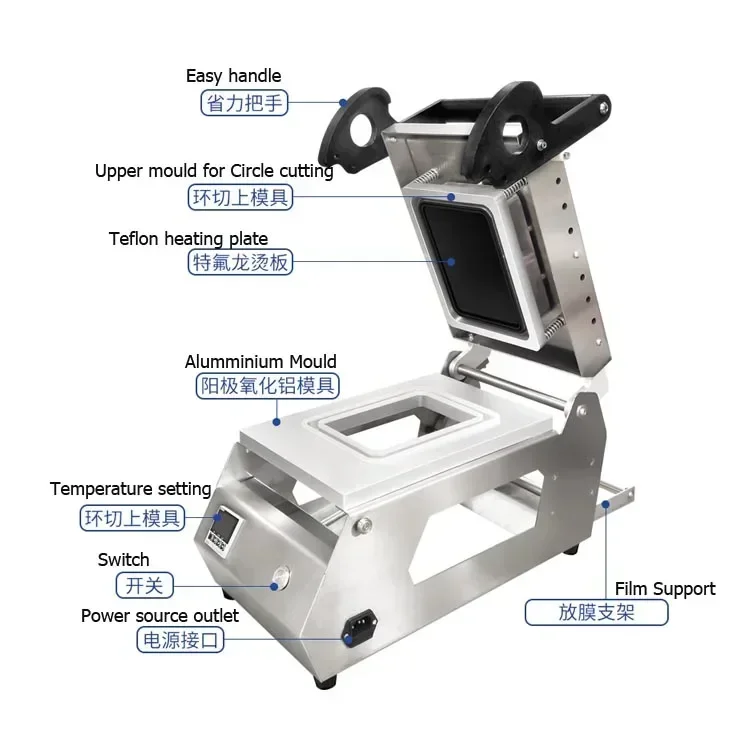 Table Top Food Tray Sealing Packing Machine Sealer Manual