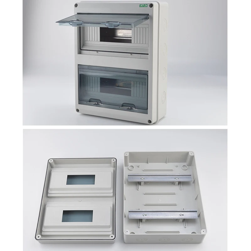 HT Series Junction Box 2/5/8/12/15/18/24WAY PC Plastic Outdoor Electrical IP65 Waterproof Distribution Box