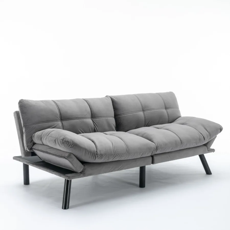 Canapé-lit moderne pliable convertible gris clair