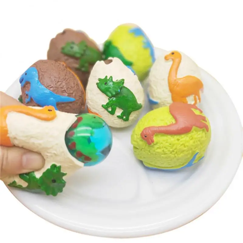 Hatching Egg Squeeze Random Color Birthday Gift Extruded Toys Music Decompression Toy 3d Dinosaur Eggs Soft Tpr Vent Ball