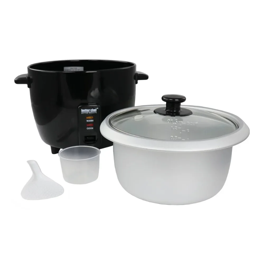 

#Automatic Rice Cooker in Black With Rice Paddle and Measuring