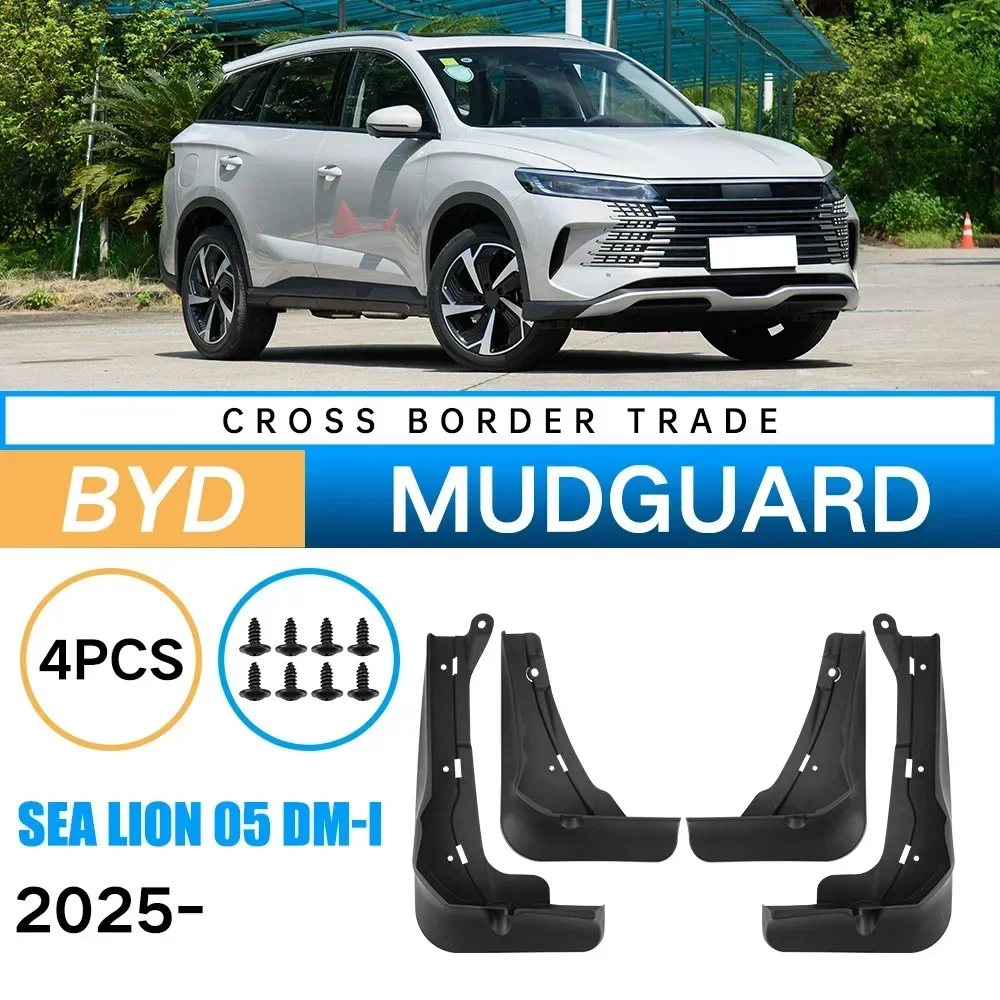 Guardabarros para BYD Sea Lion 05 DM-i 2025, guardabarros de barro para coche, tablero contra salpicaduras externo suave, accesorios Premium