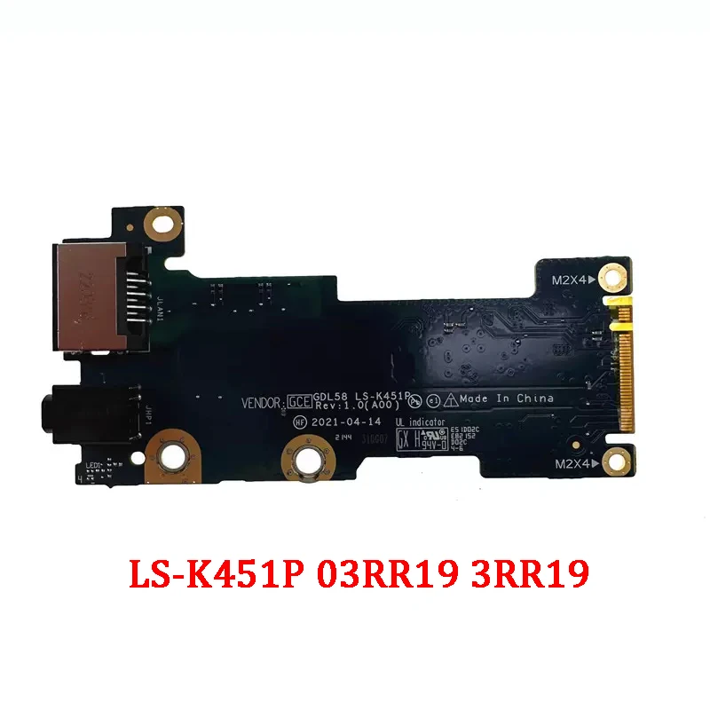 

NEW Genuine LAPTOP Replace Audio RJ45 Board For Dell Alienware M15 R6 GDL58 LS-K451P 03RR19 3RR19