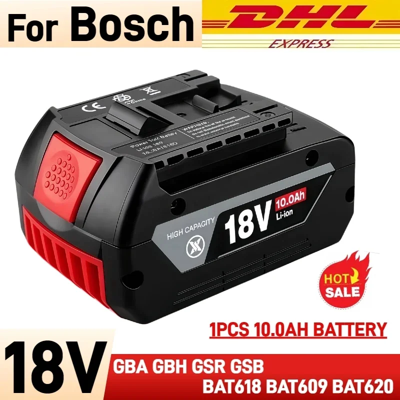 

Original for Bosch 18V Battery, 8Ah 10Ah 12Ah, for Bosch 18V power tool BAT609 BAT618 GBA18V 18650 high power 10C Battery