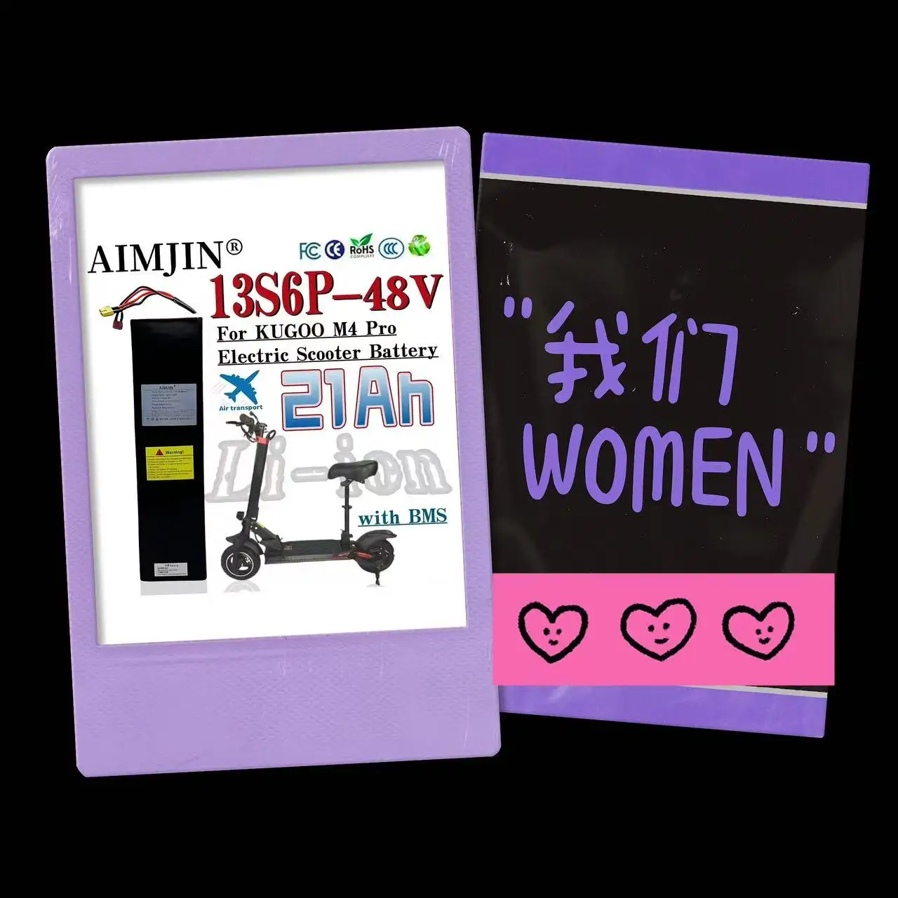 

18650 48V 21Ah 13S6P Lithium-ion Battery Pack High-power Rechargeable Battery For KUGOO M4 Pro Electric Scooter Battery