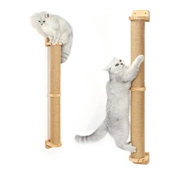 Wall mounted cat scratching column is suitable for small and medium-sized cats - indoor cat activity tree with jute rope grabbin