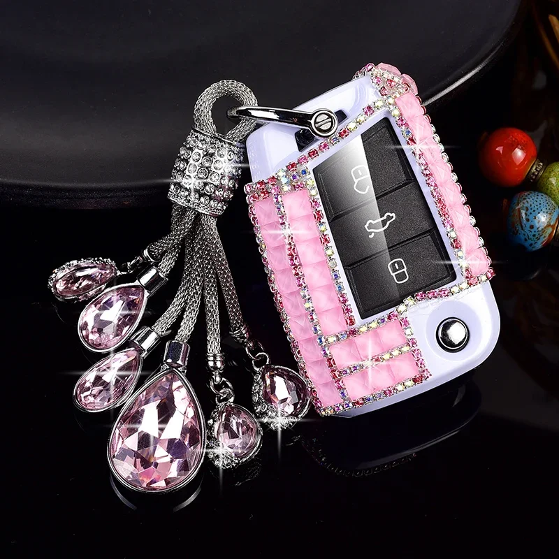 

Fashion Luxury Women's Sparkling Rhinestone 2023-2024 For Nissan Rogue Key Fob Cover Pathfinder Keys Shells Case Cute Girly Wome