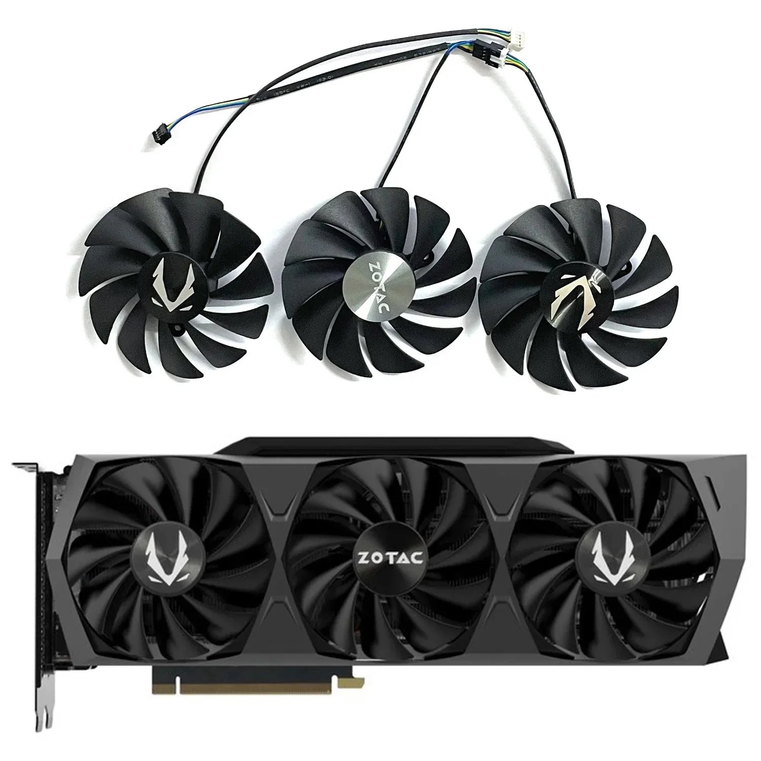 

GA92S2U CF9015H12S 4PIN GPU RTX3080 RTX3090 cooling fan，For Zotac RTX 3070Ti 3080 3080TI 3090 Trinity Oc Video card cooling fan