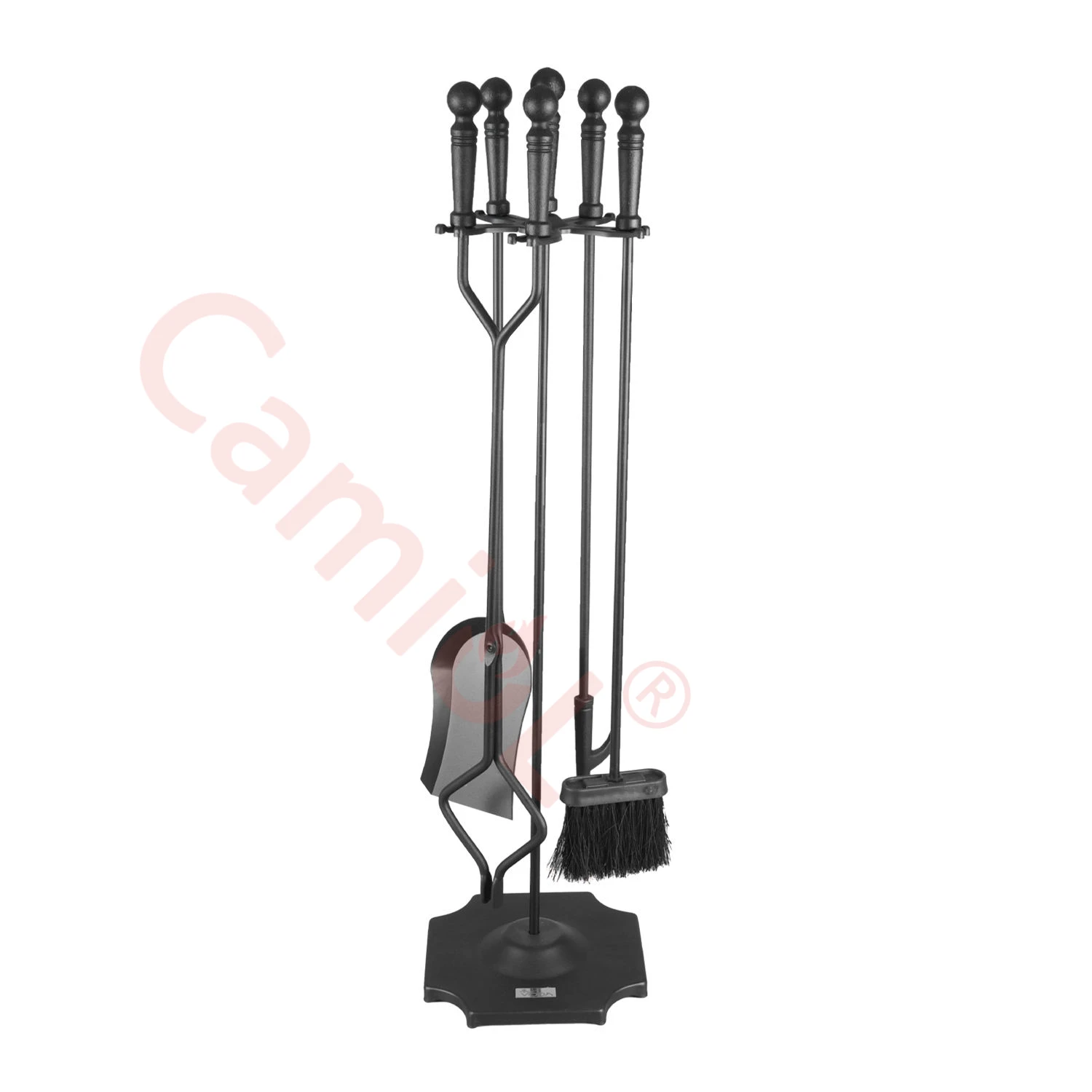 Juego de Herramientas de chimenea portátil para decoración del hogar, accesorios de chimenea, mármol plateado cepillado, 5 piezas