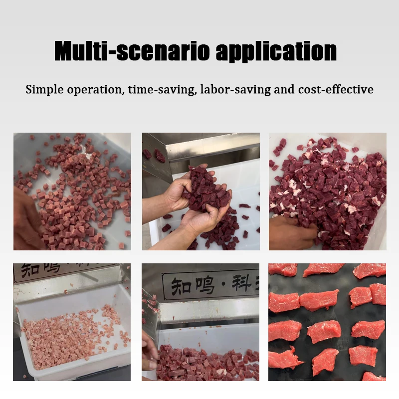 FOODLINE Customized Commercial Fully Automatic 304 Stainless Steel Meat Dicing Machine-Fresh/Frozen Beef/Chicken Cubic Dicer New