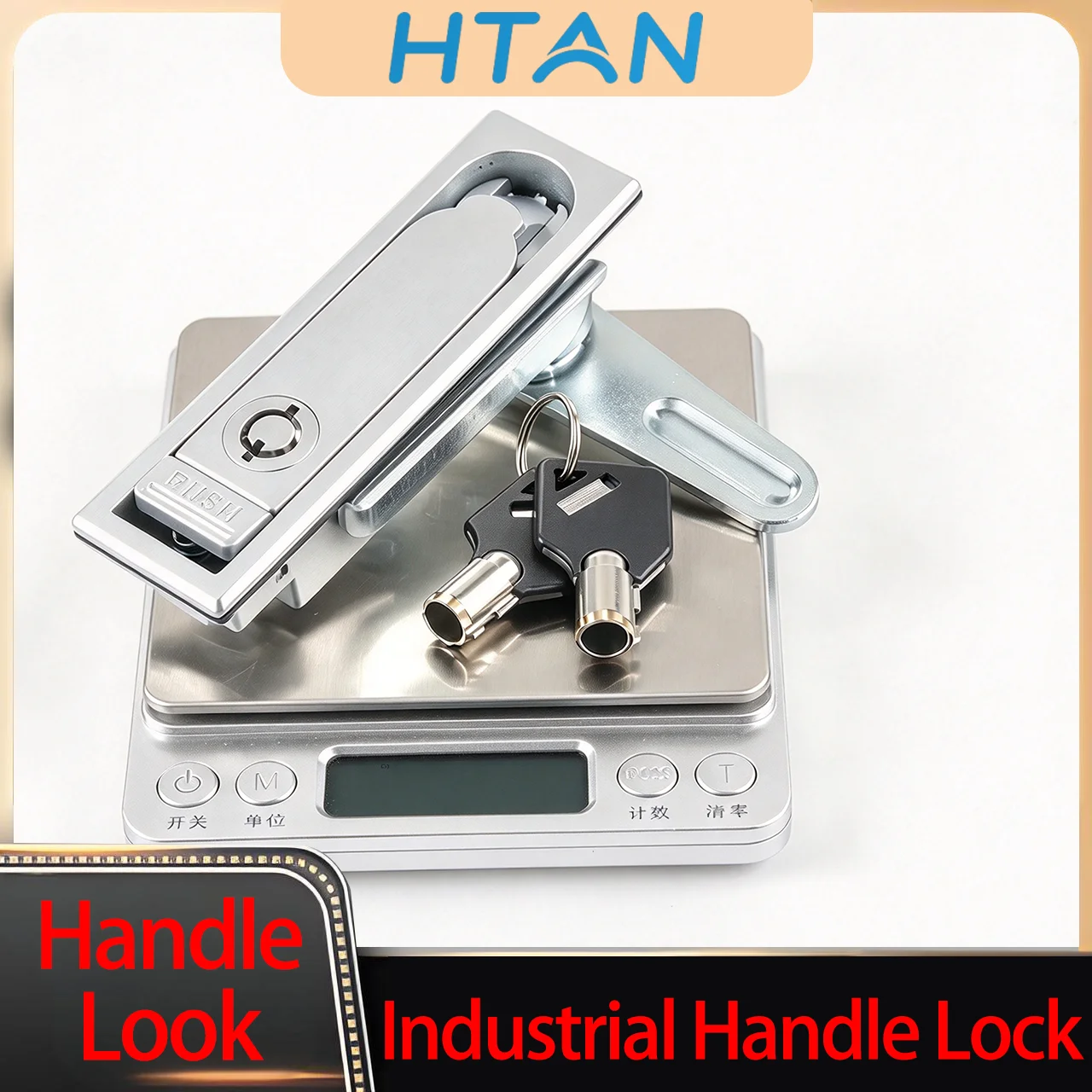 Zinc Alloy Flat Lock for Outdoor Communication Cabinet Machine Automation Equipment Charging Pile - Doll Key Compatible