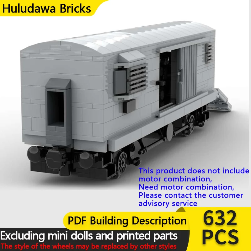 Modelo de Carro Urbano MOC, Blocos de Construção, Trem Blindado BP42, Tecnologia Modular, Brinquedos para Crianças, Presentes de Férias, Conjunto de Montagem