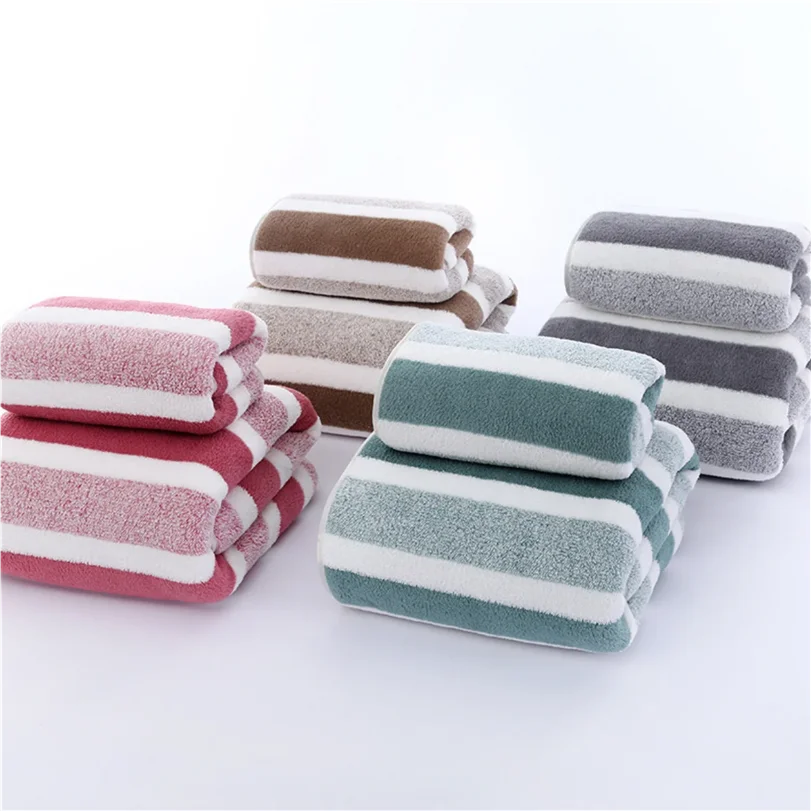 Quick-Drying Striped 1pc35x75 or Towel Set For Soft And Absorbent Bathroom Experience Bath Towel Or Hand Towel