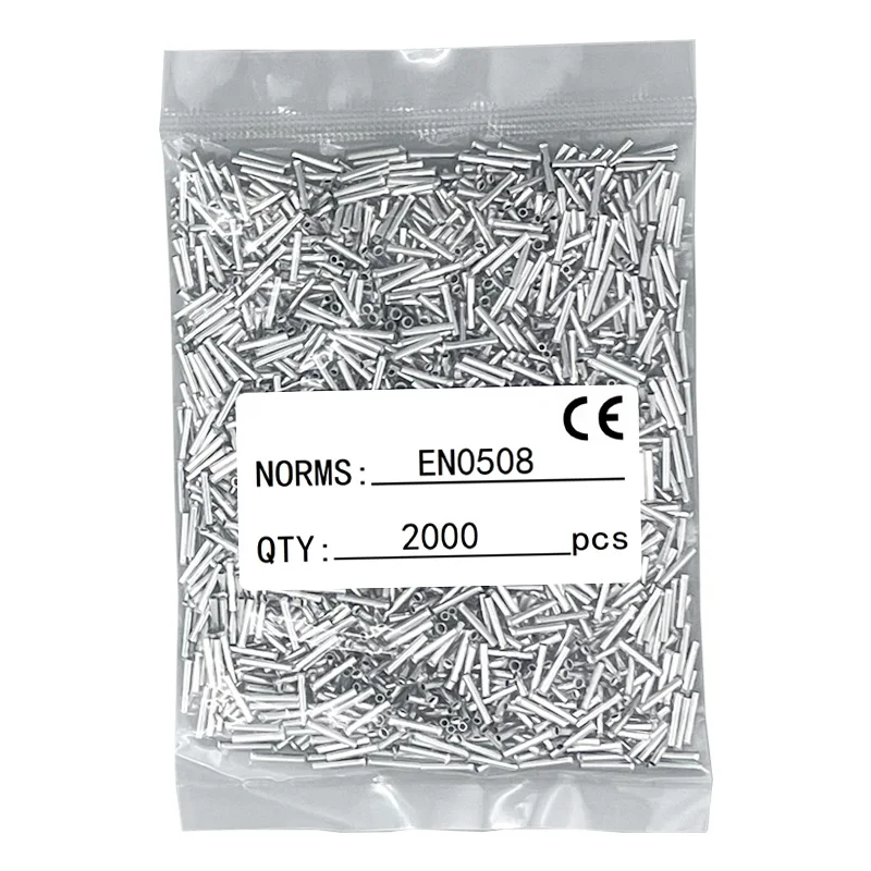 500–2000 Stück Kabelendklemmen aus reinem Kupfer, röhrenförmige Crimpklemmen EN0308 7508 1508 2508 4009 6012, nicht isolierte Kabelverbinder – Detail 6