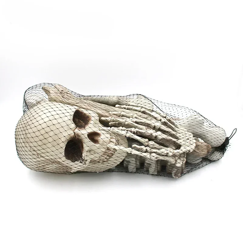 [Funny] Tricky toy Skeleton Bones model Simulation Human Bones Horror toys halloween props Haunted House Decorations prank toy