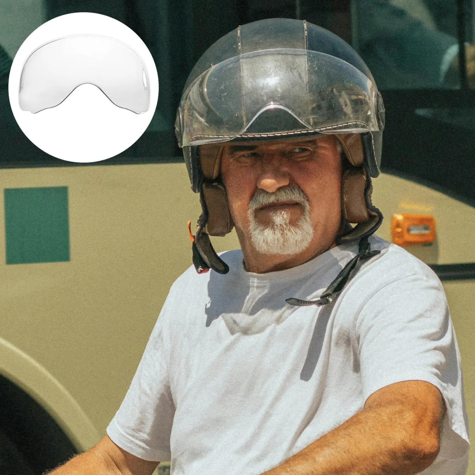 

Motorcycle Visor Pc Replacement Lens Uv Resistant Windproof Sandproof Clear Visibility Lightweight