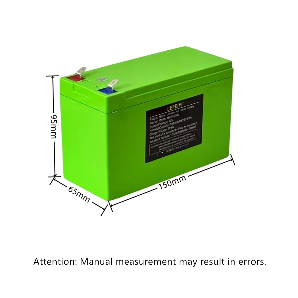 Brand new sprayer 12V 19.8Ah 3S6P Built-In High Current 30A BMS 18650 Lithium Battery Pack for Electric Vehicle