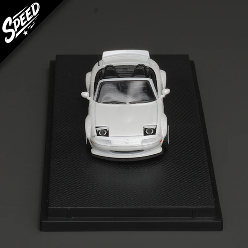 

MT 1:64 Pandem Rocket Bunny Eunos Roadster MX5 NA Metallic White Diecast Diorama Car Model Toys MicroTurbo