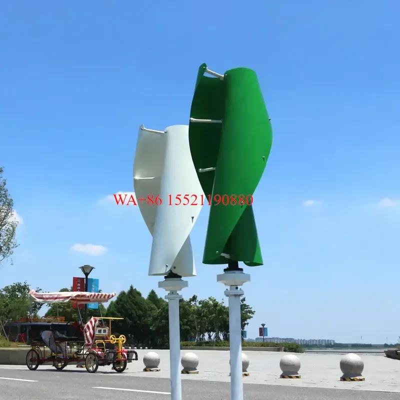 WMWMNU 5KW 10KW 15KW Vertical Spiral Wind Turbine Generator System Hybrid Solar Wind Power Energy