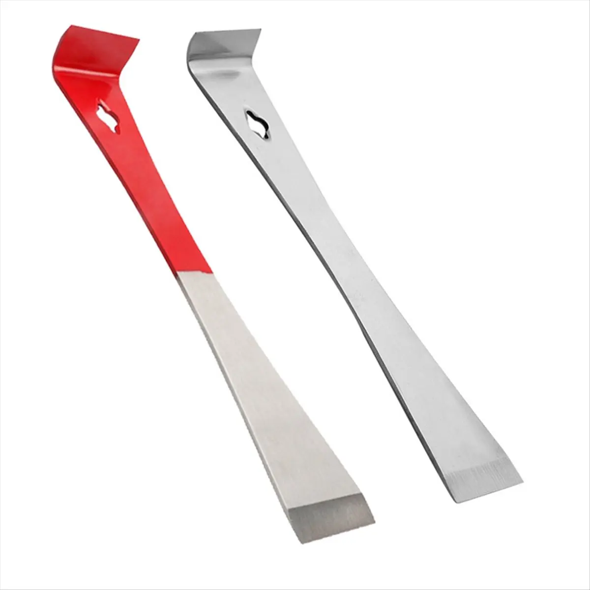 Mega Sale 2PCS Pry Bar Scraper Nail Puller Stainless Steel Flat Crowbar Angled Pry Bar for Pulling and Scraping Tool Bee Gear
