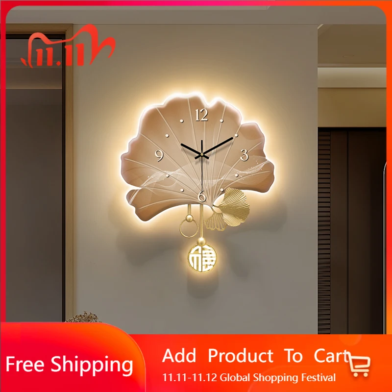 

Luxury Living Room Wall Watch Modern Aesthetic Led Fashion Clock Design Silent Wall Nordic Minimalist Horloge Murale Wall Decor