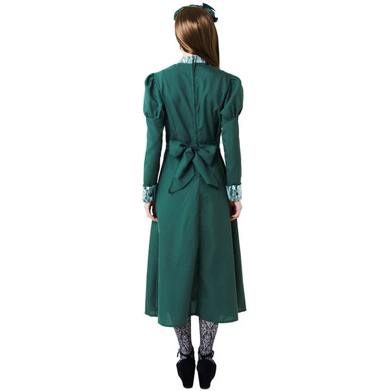 2025 جديد loween تأثيري ذوي الياقات العالية الدانتيل الخفافيش خادمة الدكتور المرأة زي Ele ثوب الصينية الصانع موسم الربيع