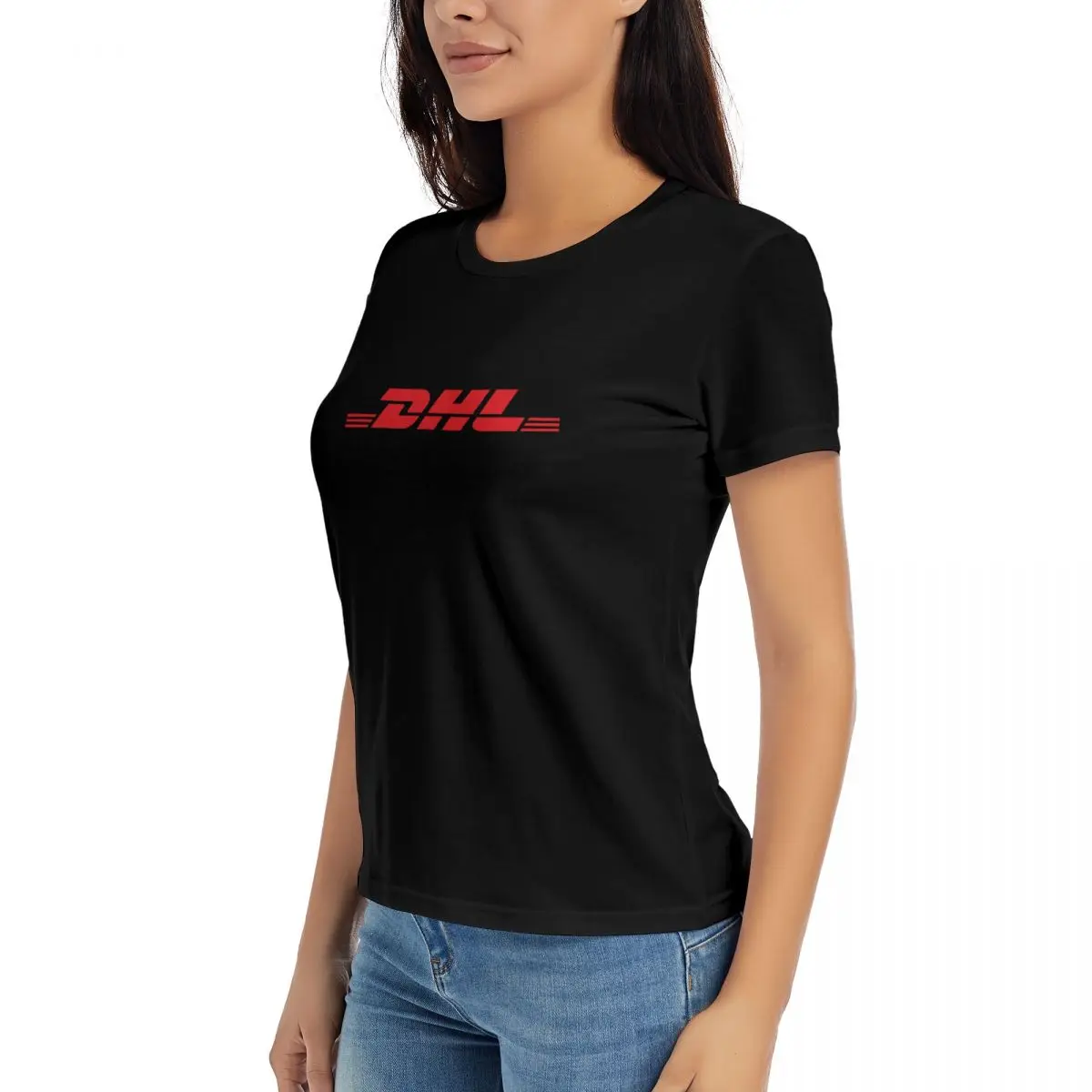 DHL Express T-shirt Female Women Girl Cotton Short Sleeve O-Neck Tee-Shirts Tops