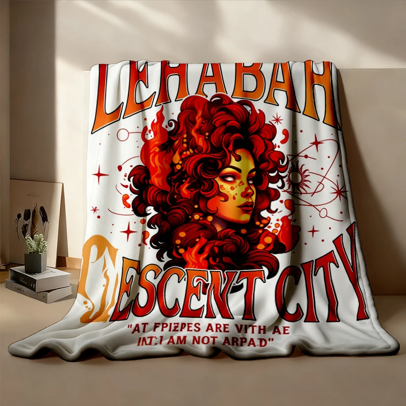 Crescent City Fan Comfy Blanket, My Friends Are With Me Lehabah Flannel Blanket, Crescent City Light It Up Flannel Throw