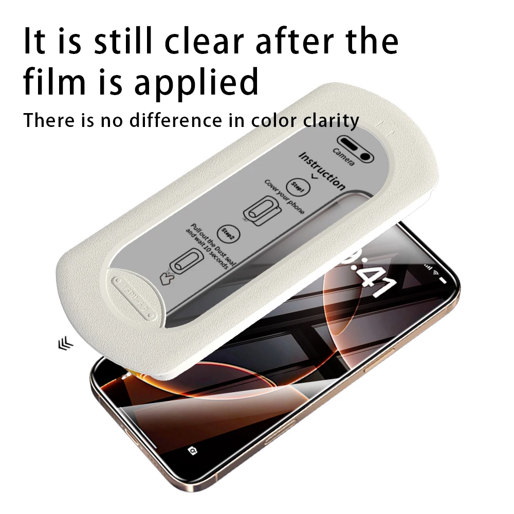 KODAK قطعتين من واقي الشاشة المضاد للظهور لهاتف iPhone 16Pro Max 15 14 13 12 يمكن تركيب جهاز مقاوم للغبار بتغطية كاملة