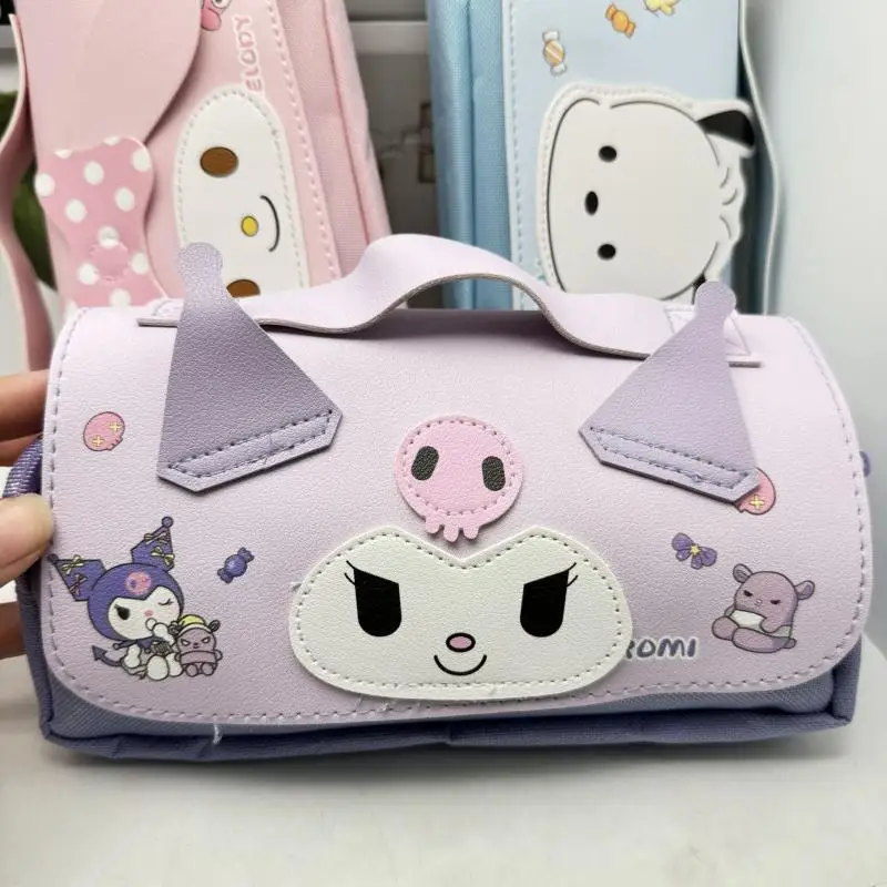جديد سانريو القرطاسية مقلمة سينامورول Kawaii طالب عالية السعة مقاوم للماء أنيمي الكرتون القرطاسية القلم حقيبة التخزين