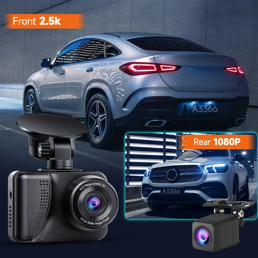 Soybean ZD35 Action Cameras for Car Dashcam Built-in WiFi HD 2K 2.0