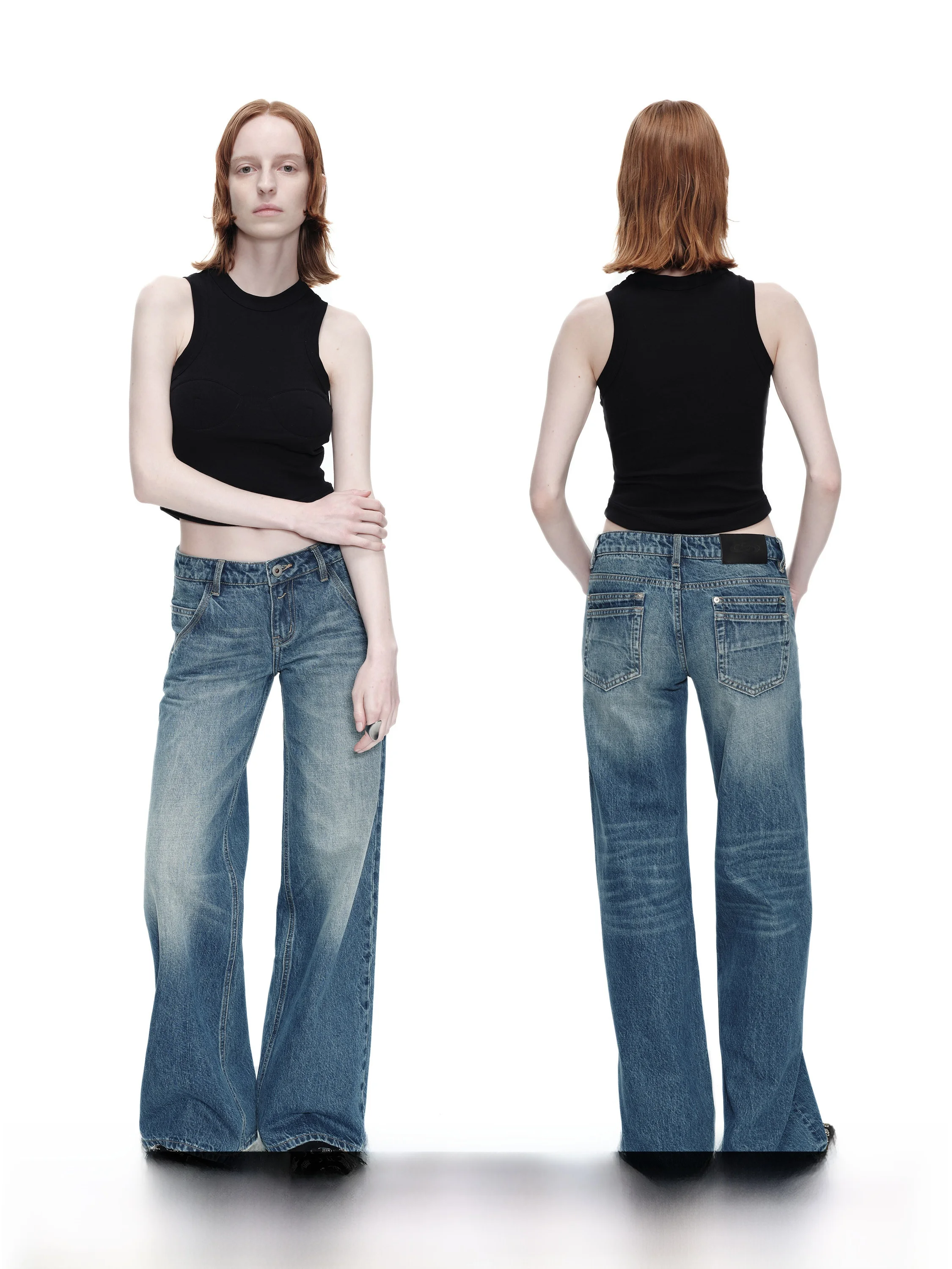 

Ретро джинсы с широкими штанинами и низкой посадкой, прямой крой, весенняя новинка, американский стиль, свободный крой, женские, модные, хлопковые