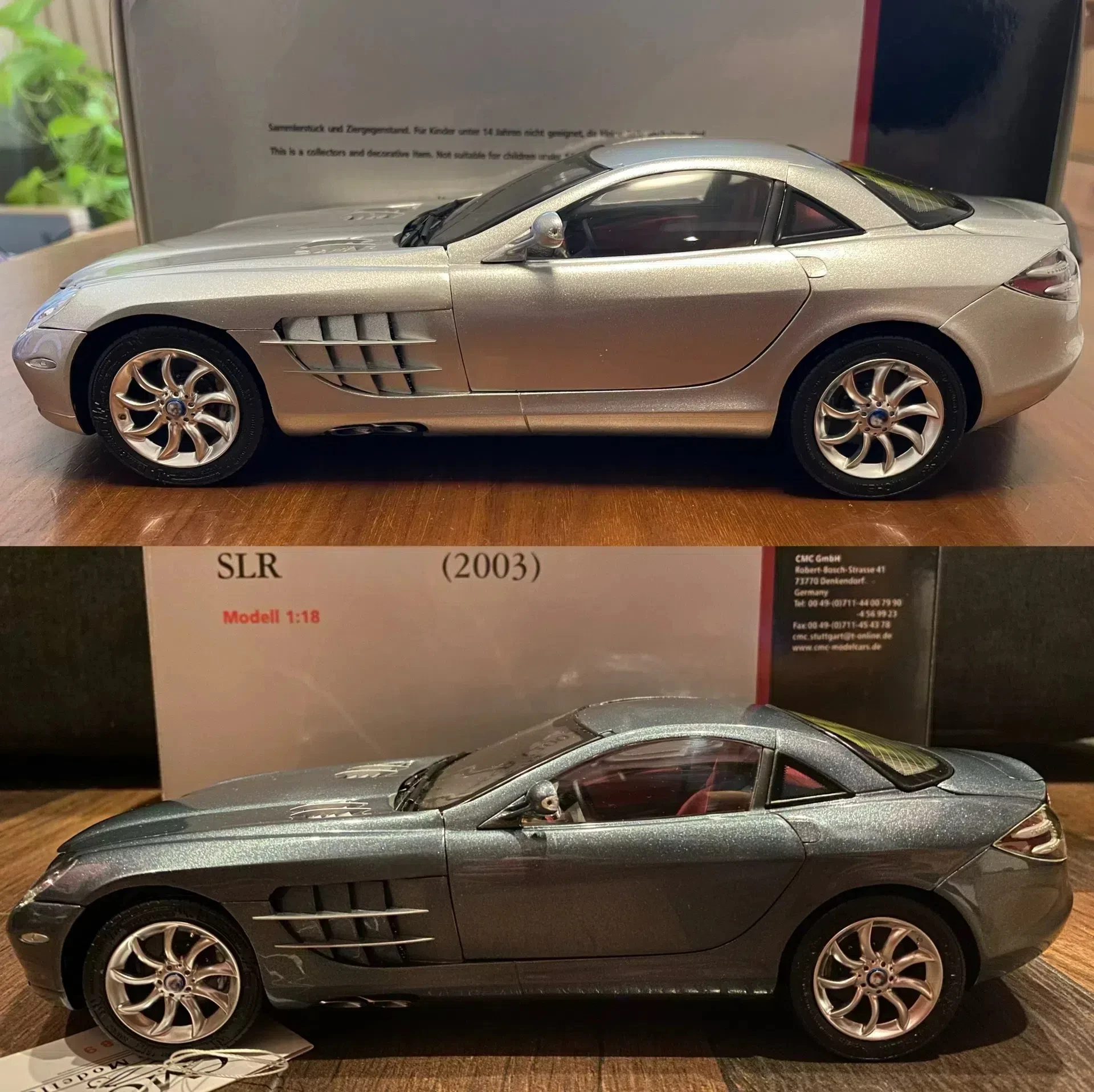 CMC 1:18 SLR 2003 Out of Print Simulation Limited Edition All Open Alloy Metal Static Car Model Toy Gift