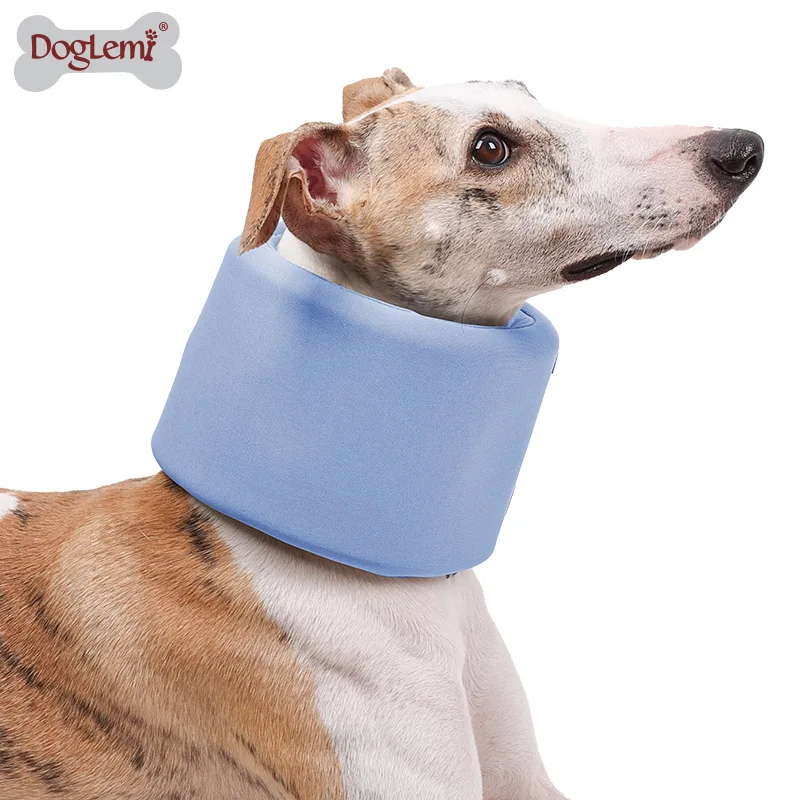 

DogLemi Polyester Dog Neck Brace Adjustable Comfortable Lightweight Foldable Post Surgery Cervical Collar for Small Dog Pets