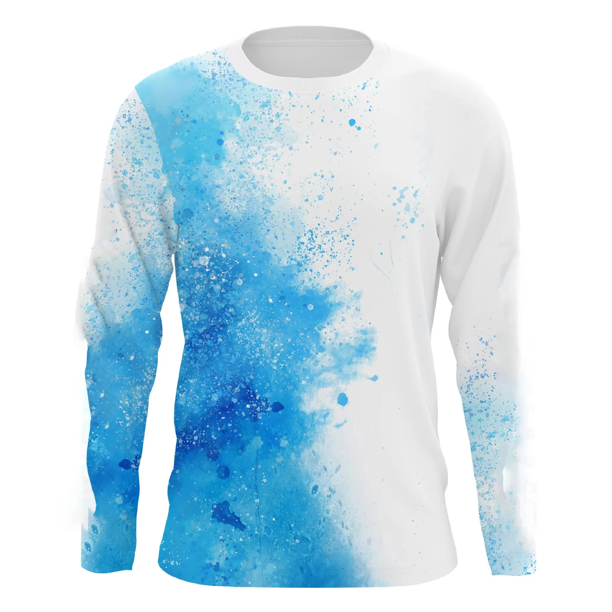 الصيد ثلاثية الأبعاد مطبوعة قميص طويل الأكمام السلمون الصيد الرياضة في الهواء الطلق طويلة الأكمام تي شيرت تنفس التجفيف السريع في الهواء الطلق القمم