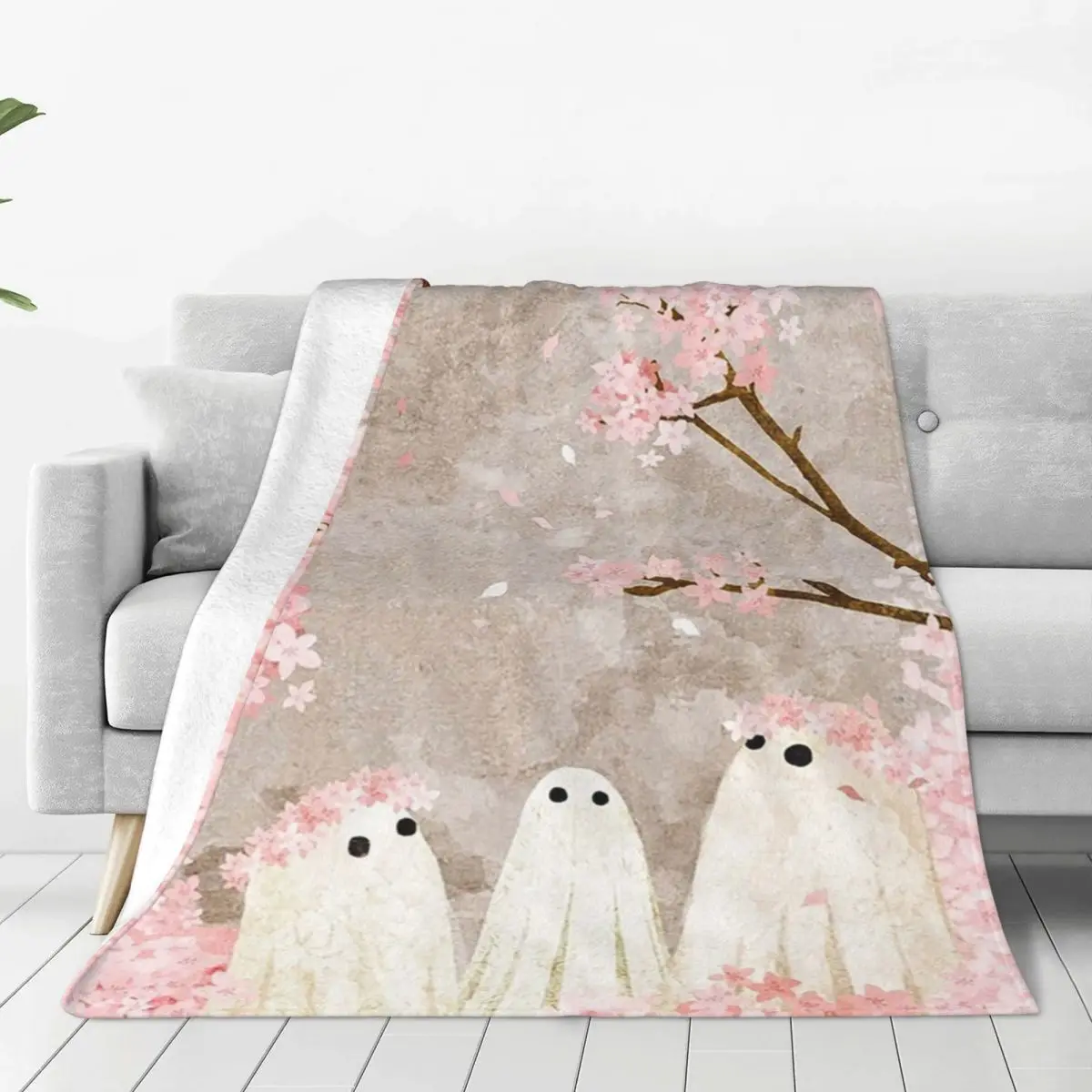 Cherry Blossom Party Blankets Fleece Warm Sofa Throw Blankets For Home Bedroom Office Throws Bedspread Quilt