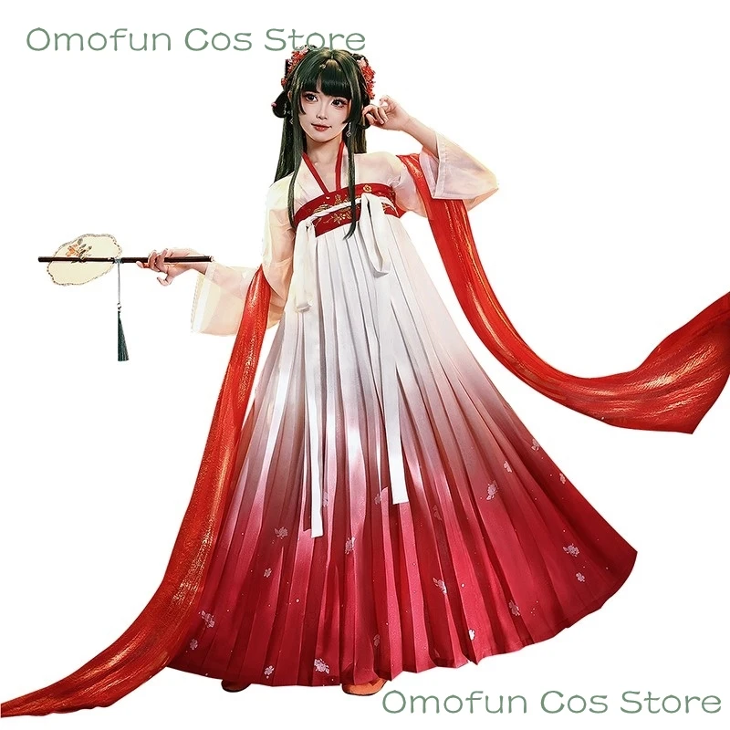 Mao Mao Maomao Cosplay The Apothecary Diaries S2 Anime Kostüm Roter Anzug Perücke Rollenspiel Altes traditionelles Kleid Hanfu Sanfen