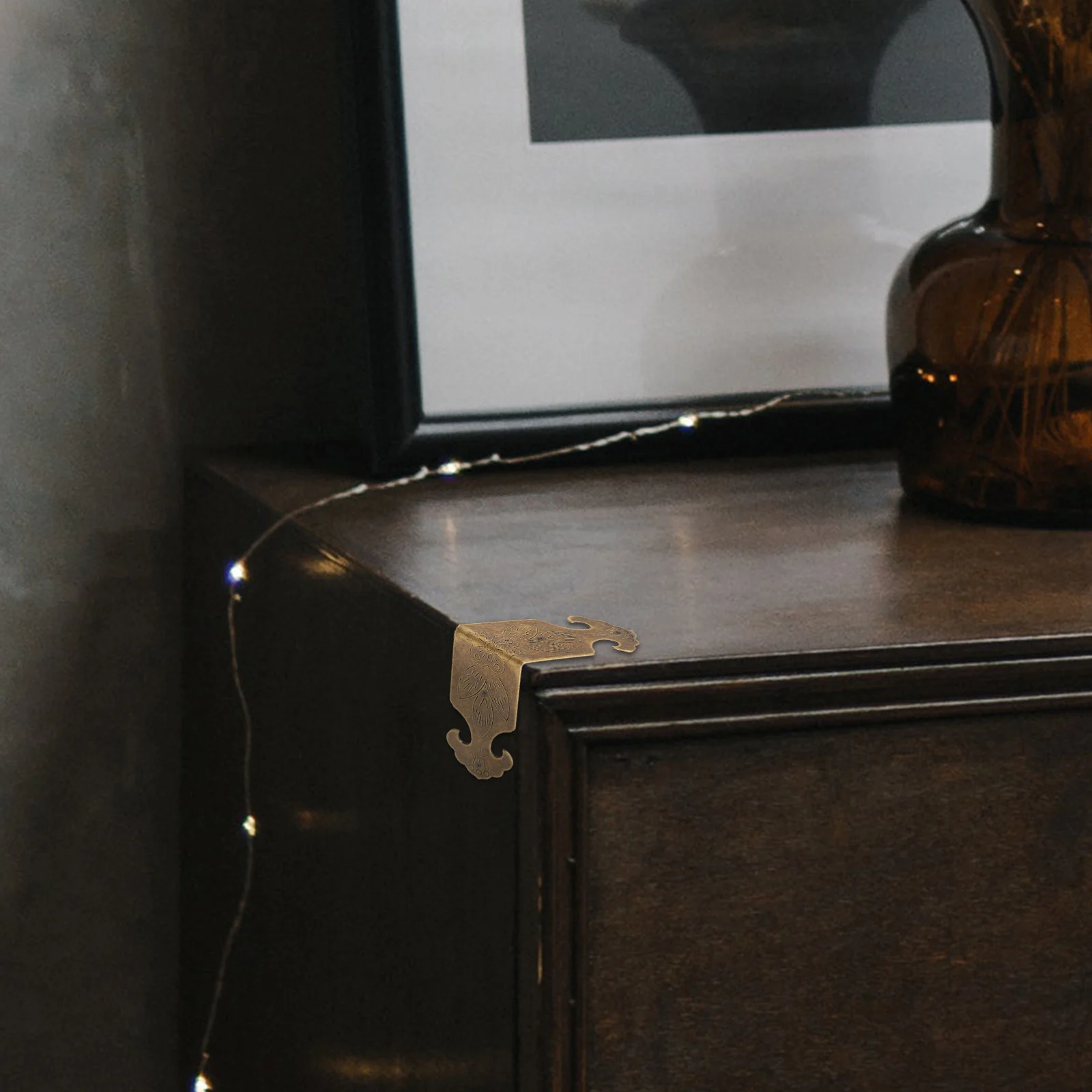 

Retro Bronze Corner Protectors Brass Box Safety Guards Decorative Edges Covers for Jewelry Wooden Boxes Durable Lightweight