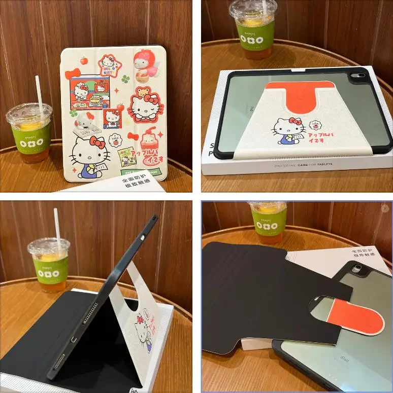 حافظة هالو كيتي لجهاز iPad Funda ipad 8/9/10 Air 4 5 M2 M3 10.2in 10.9in A16 11in حافظة واقية Pro4 5 6 12.9in M4 غطاء لوحي #2