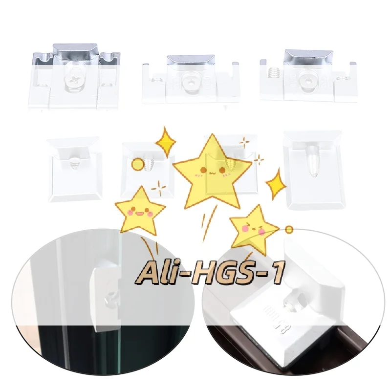 3PCS Aluminum Locking Base for European 13.5-Slot System–Adjustable Heightening Block for Cut-Out Window Sash, Secure Fastening