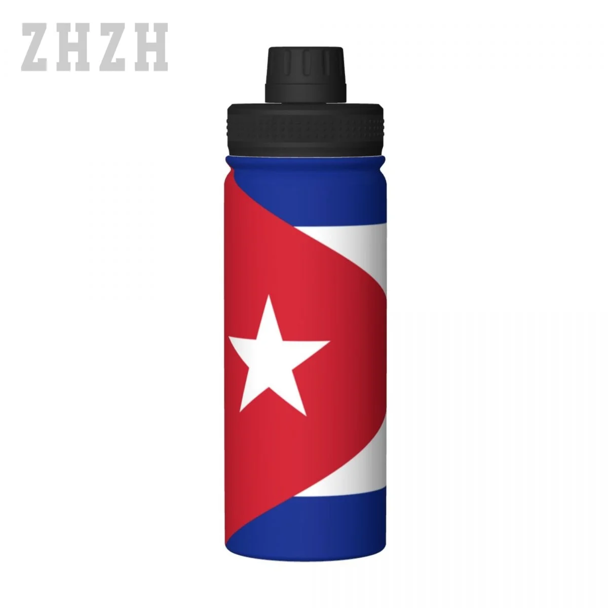 Unisex Sports Water Thermos Bottle Cuba Flag Cuban Stainless Steel Double-layer Insulation Cold And Hot Travel Vacuum Flask