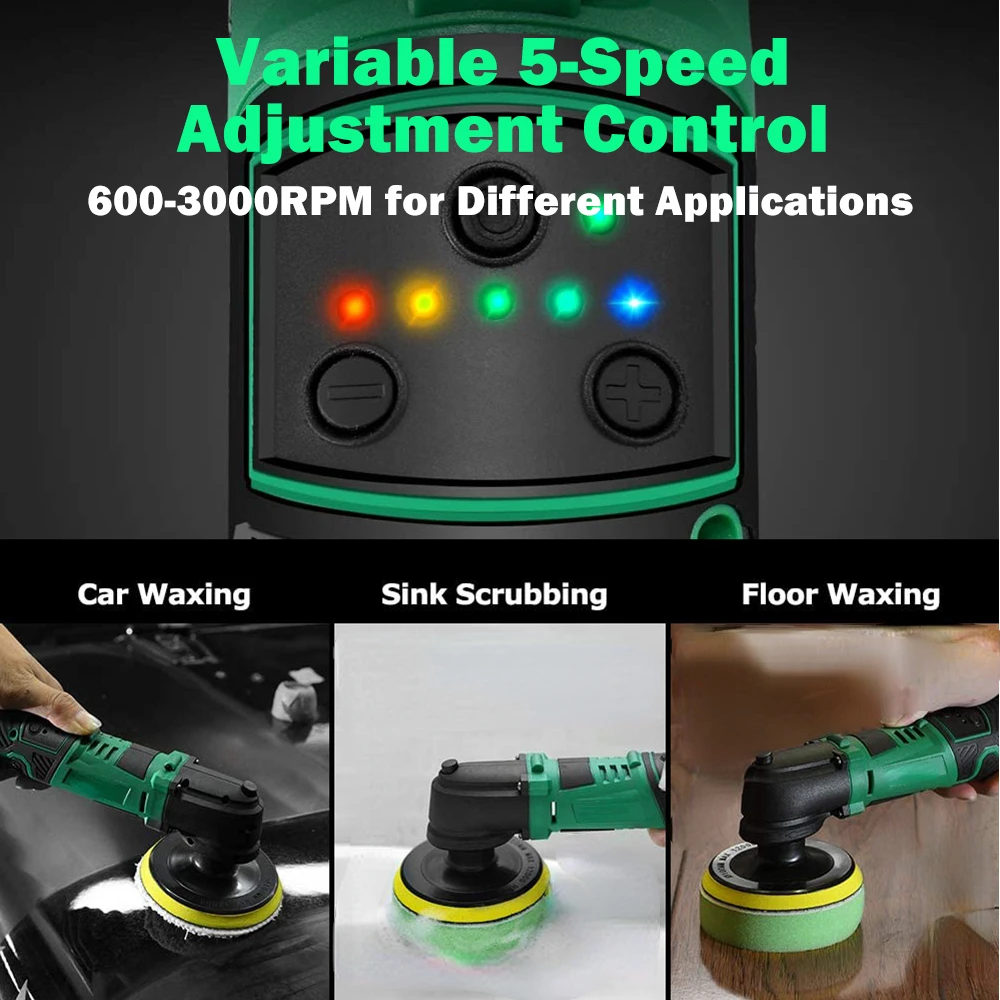 Cordless Mini Polisher Car Polishing Machine 3000rpm 12V Electric Cars Polish Machines Adjustment Speed Auto Detailing Tool