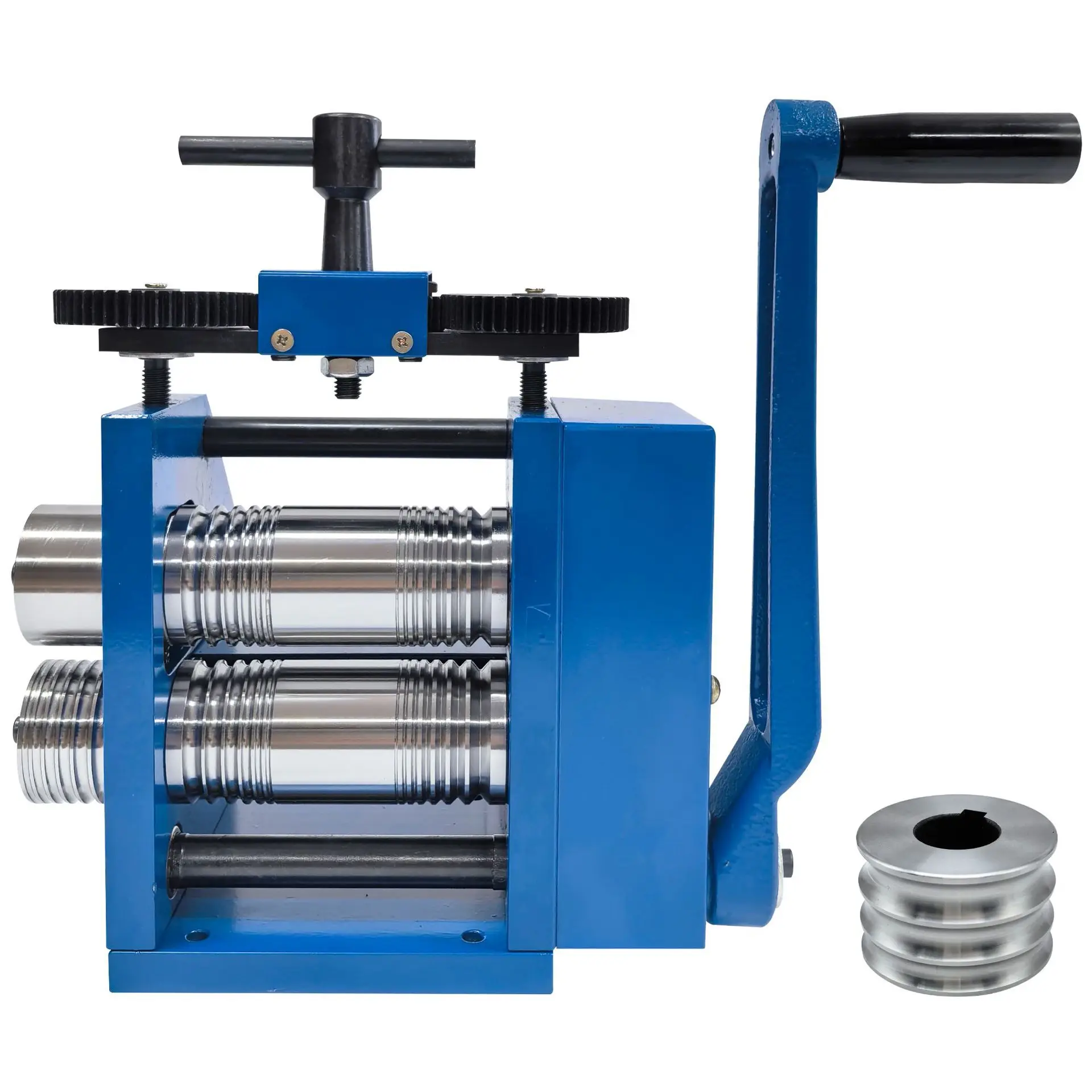 

Manual Jewelry Rolling Mill Adjustable Thickness Stainless Steel Roller for Gold/Silver/Copper Wire Sheet Metal Rolling Machine