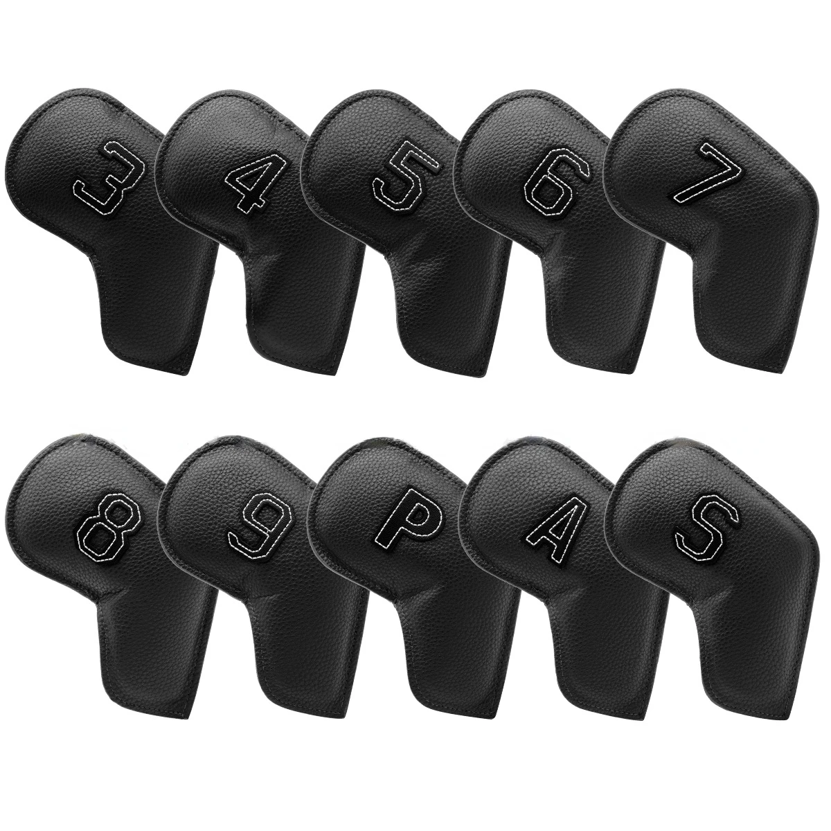 10pcs/set Golf Iron Headcover Sport Golf Club Head Cover Protector Embroidery Number Case Golfs Training Equipment Accessories